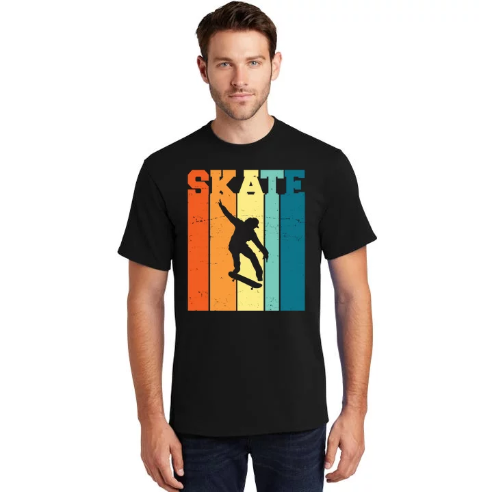 Skate Retro Colorful Sunset Tall T-Shirt