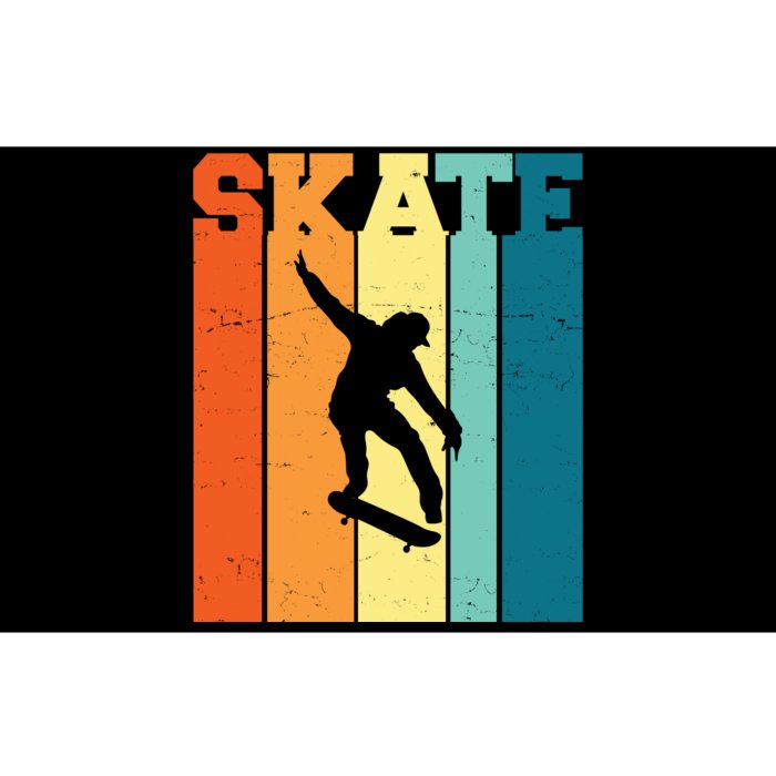 Skate Retro Colorful Sunset Bumper Sticker