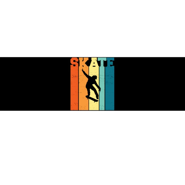 Skate Retro Colorful Sunset Bumper Sticker