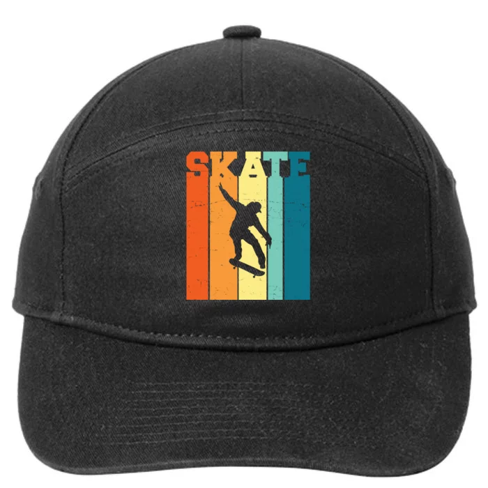 Skate Retro Colorful Sunset 7-Panel Snapback Hat