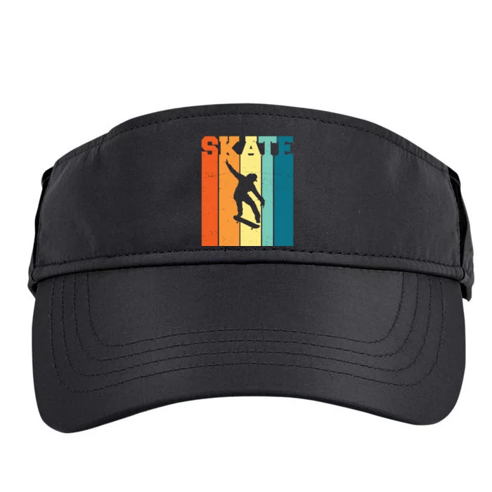 Skate Retro Colorful Sunset Adult Drive Performance Visor