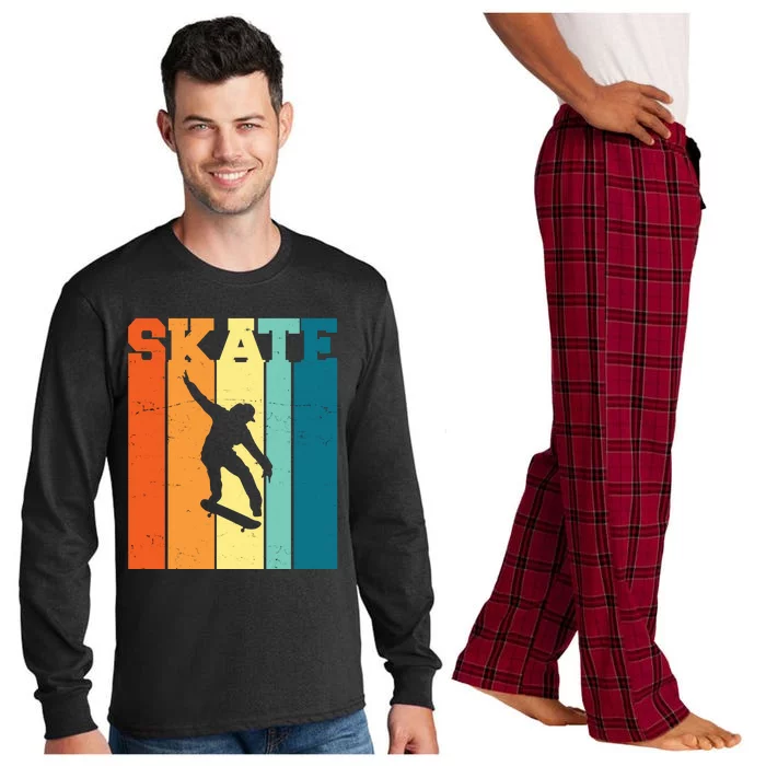 Skate Retro Colorful Sunset Long Sleeve Pajama Set