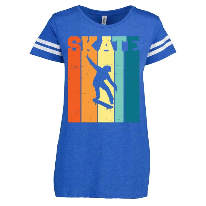 Skate Retro Colorful Sunset Enza Ladies Jersey Football T-Shirt