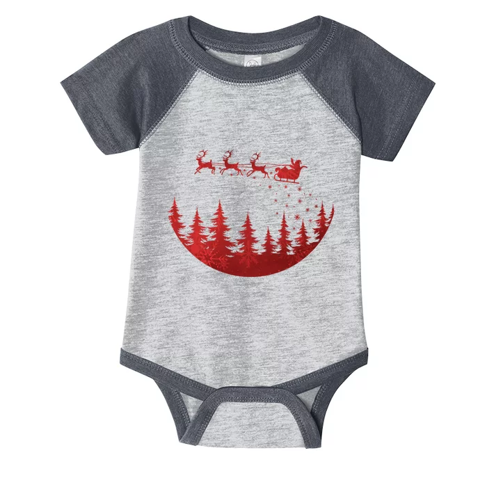 Santa Reindeer Christmas Festive Infant Baby Jersey Bodysuit