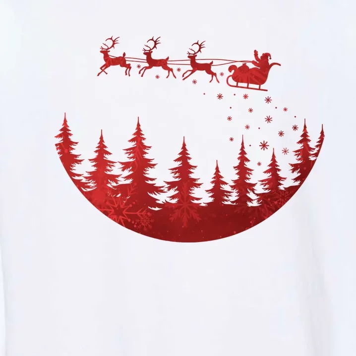 Santa Reindeer Christmas Festive Garment-Dyed Sweatshirt