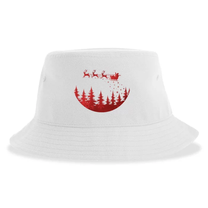 Santa Reindeer Christmas Festive Sustainable Bucket Hat