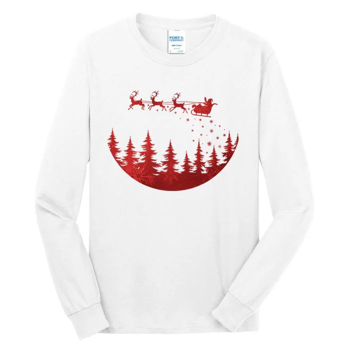 Santa Reindeer Christmas Festive Tall Long Sleeve T-Shirt