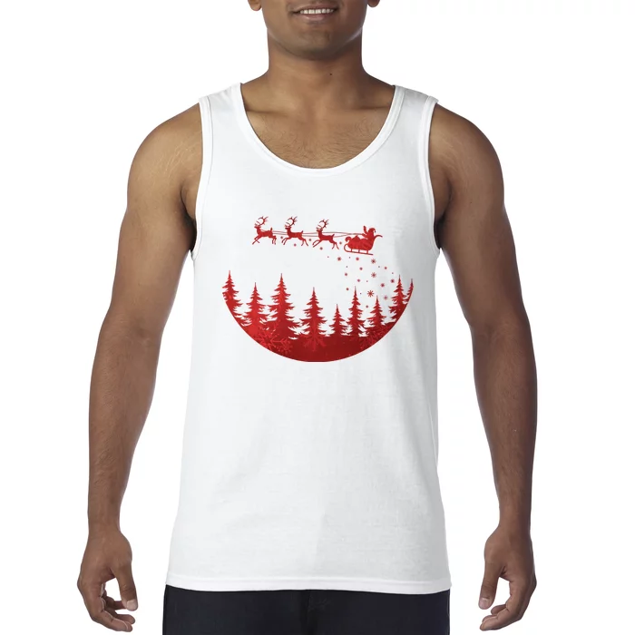 Santa Reindeer Christmas Festive Tank Top