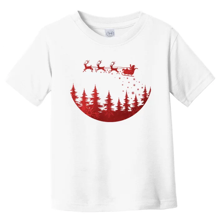 Santa Reindeer Christmas Festive Toddler T-Shirt