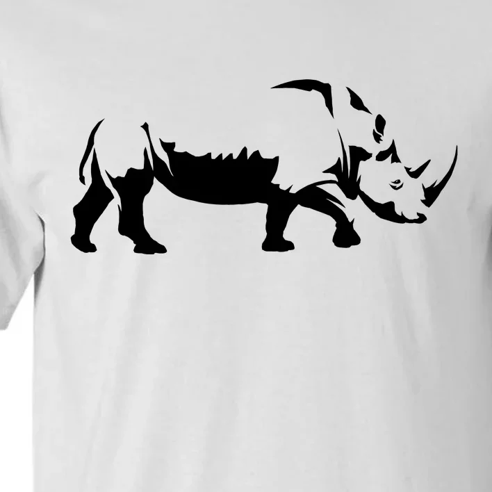 Simple Rhino Cut Out Silhouette Tall T-Shirt