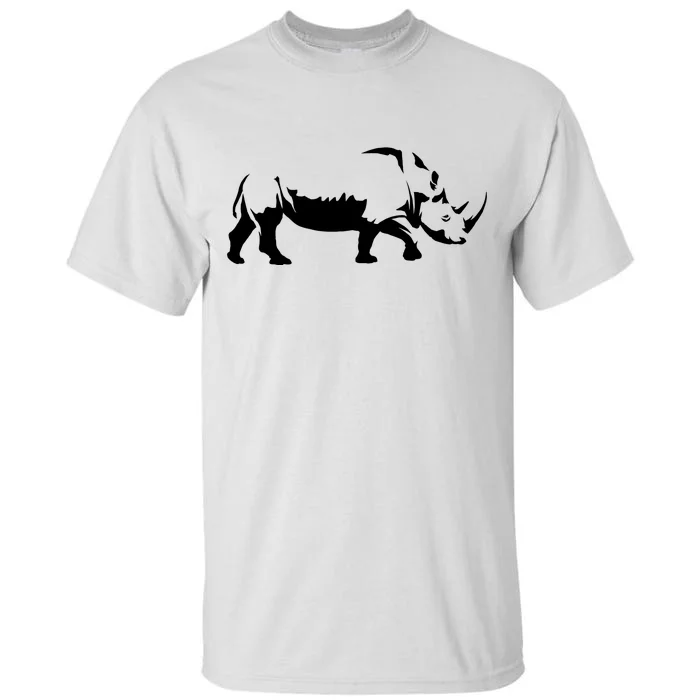 Simple Rhino Cut Out Silhouette Tall T-Shirt