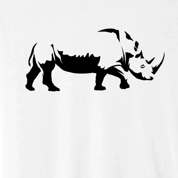 Simple Rhino Cut Out Silhouette ChromaSoft Performance T-Shirt