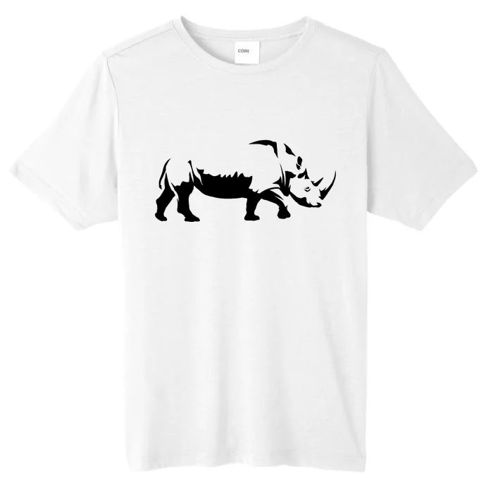 Simple Rhino Cut Out Silhouette ChromaSoft Performance T-Shirt