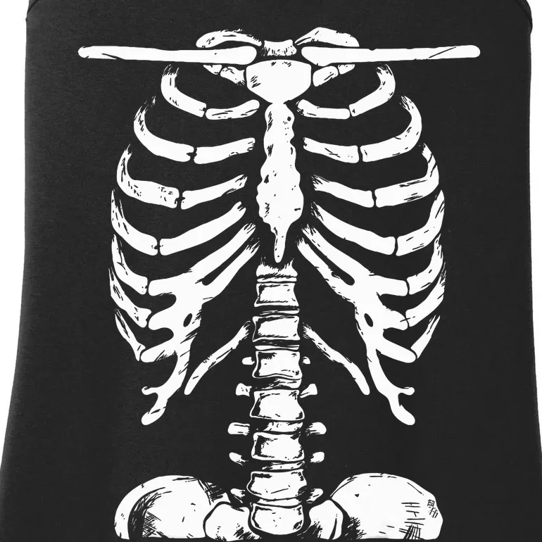 Skeleton Rib Cage Women Halloween Costume Skeleton Ladies Essential Tank