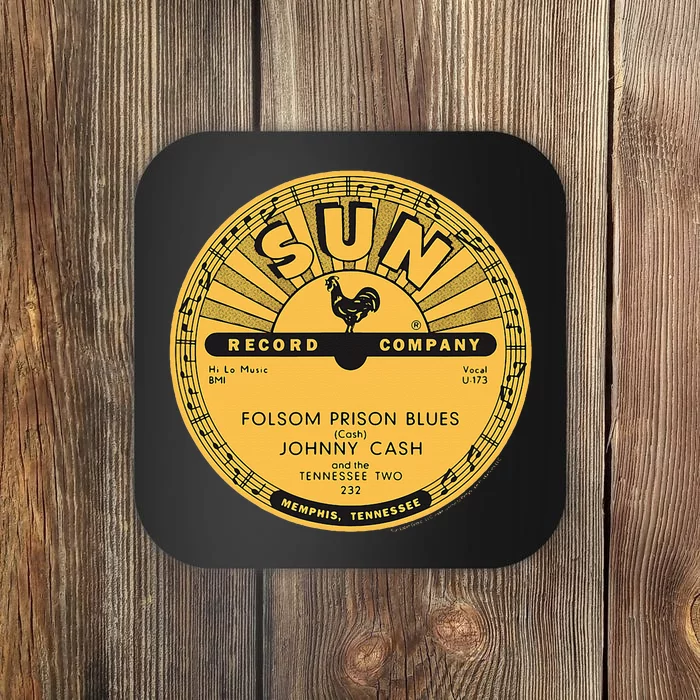 Sun Record Cash Folsom Prison Blues Coaster