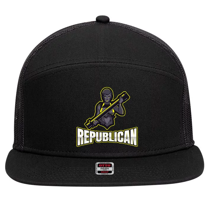 Strategic Republican Commander 7 Panel Mesh Trucker Snapback Hat