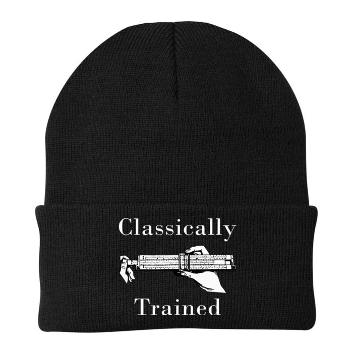 Slide Rule Classically Trained Student Instrument Knit Cap Winter Beanie