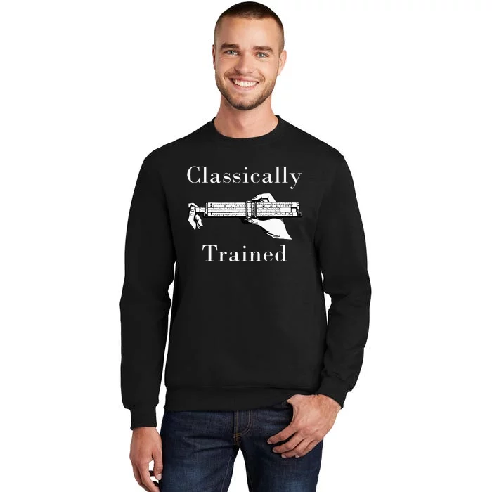 Slide Rule Classically Trained Student Instrument Tall Sweatshirt