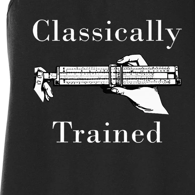 Slide Rule Classically Trained Student Instrument Women's Racerback Tank