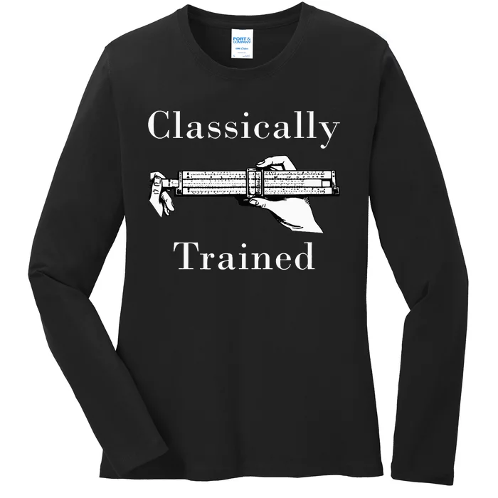 Slide Rule Classically Trained Student Instrument Ladies Long Sleeve Shirt