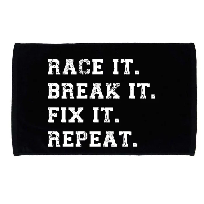 Street Racing Drag Race It Break It Fix It Auto Mechanic Gift Microfiber Hand Towel