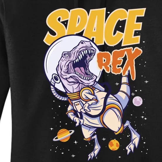 Space Rex Dinosaur Galaxy Women's Pullover Hoodie