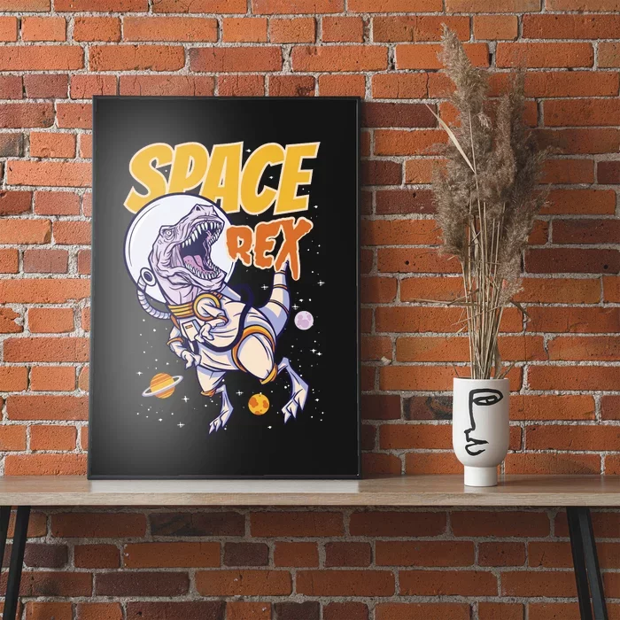 Space Rex Dinosaur Galaxy Poster