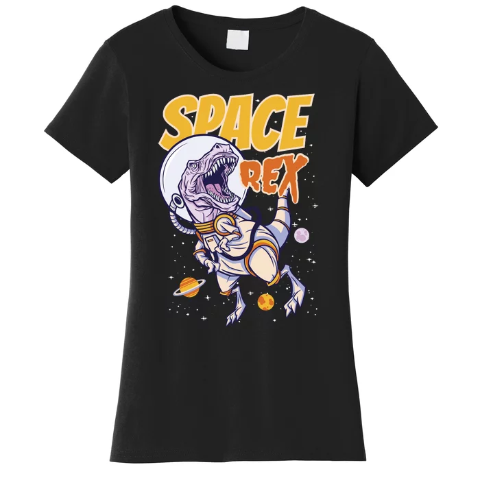 Space Rex Dinosaur Galaxy Women's T-Shirt