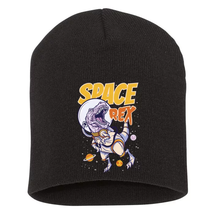 Space Rex Dinosaur Galaxy Short Acrylic Beanie