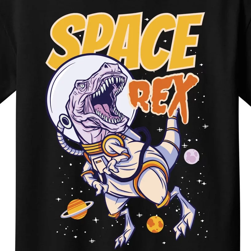 Space Rex Dinosaur Galaxy Kids T-Shirt