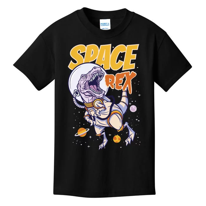 Space Rex Dinosaur Galaxy Kids T-Shirt