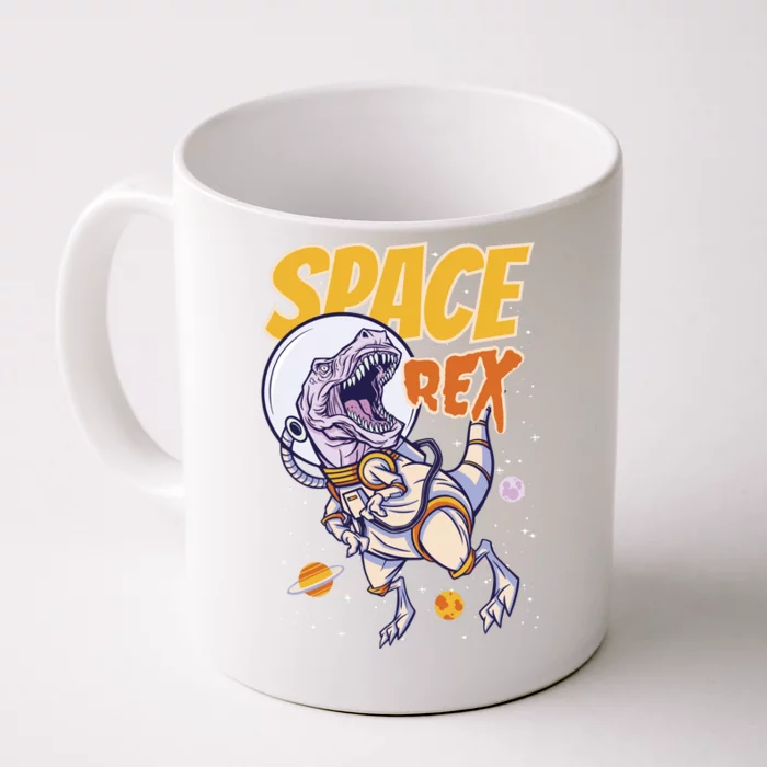 Space Rex Dinosaur Galaxy Front & Back Coffee Mug