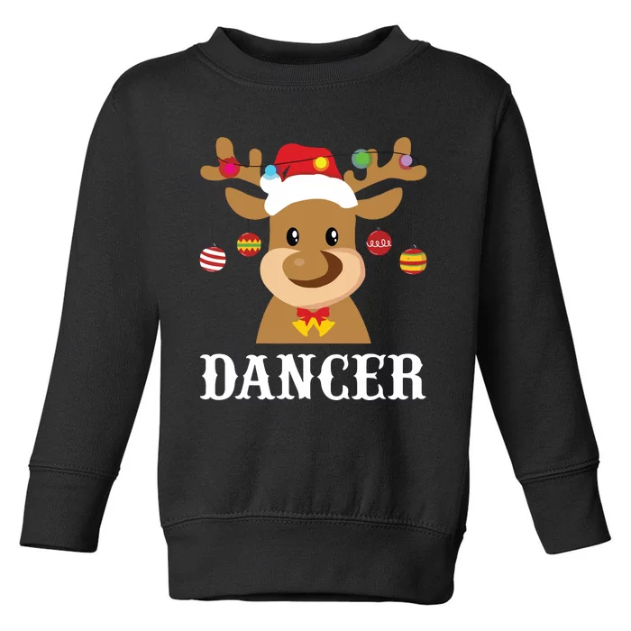 Santa Reindeer Dancer Xmas Group Costume Toddler Sweatshirt