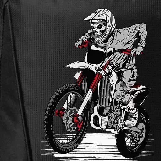 Skeleton Riding Dirt Bike Lazy Halloween Costume Motorcycle City Backpack