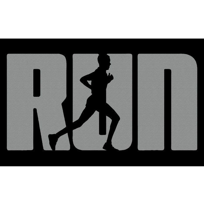 Silhouette Run Design for Runner Marathon Graphic Running Bumper Sticker