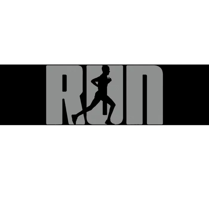 Silhouette Run Design for Runner Marathon Graphic Running Bumper Sticker