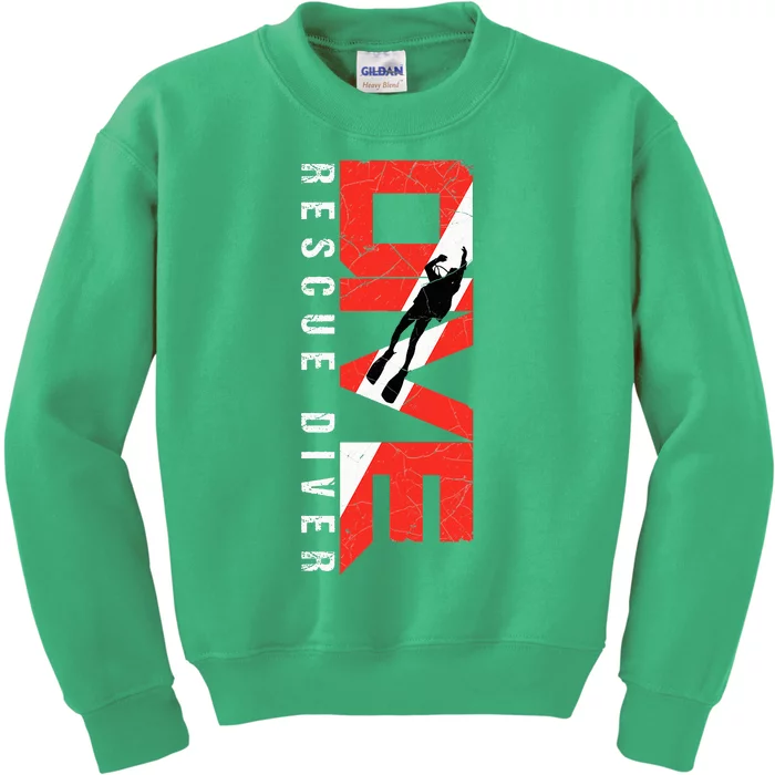 Scuba Rescue Diver For Instructors Students Divers Kids Sweatshirt