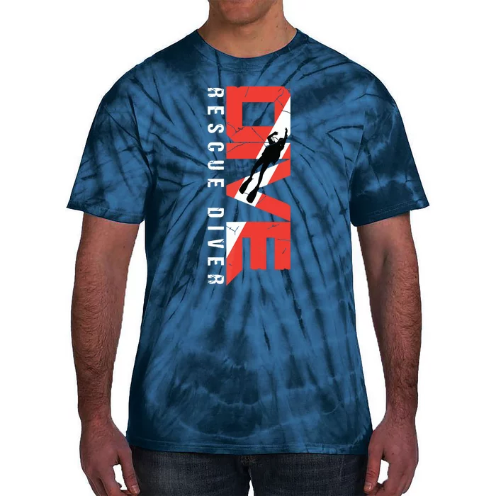 SCUBA Rescue Diver For Instructors Students Divers Tie-Dye T-Shirt