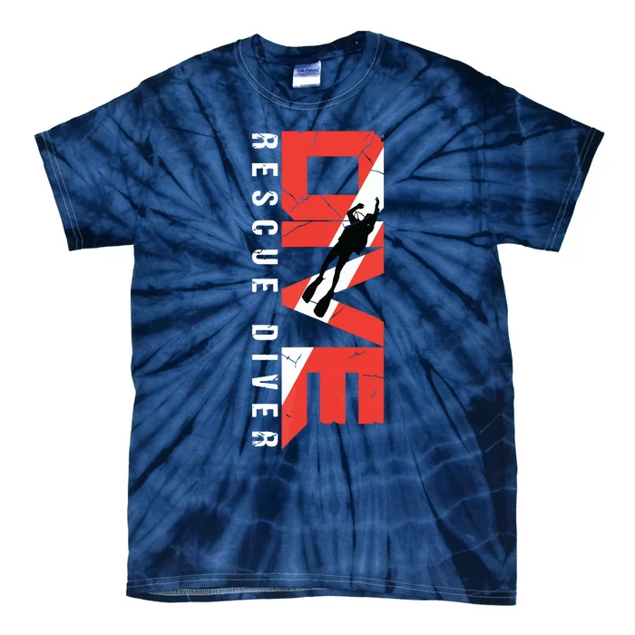 SCUBA Rescue Diver For Instructors Students Divers Tie-Dye T-Shirt