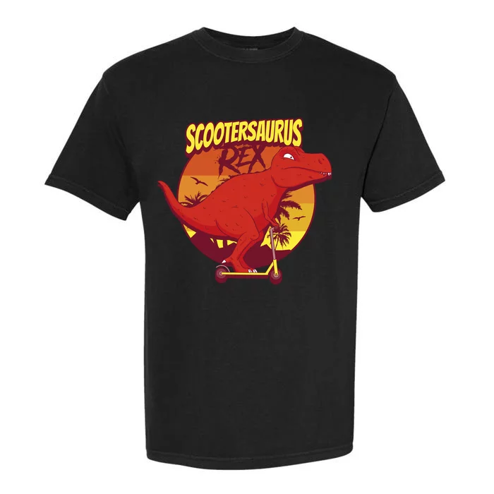 Scootersaurus Rex Dinosaur Garment-Dyed Heavyweight T-Shirt