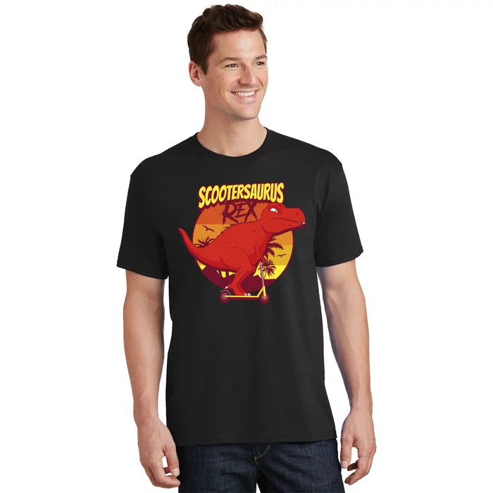 Scootersaurus Rex Dinosaur T-Shirt