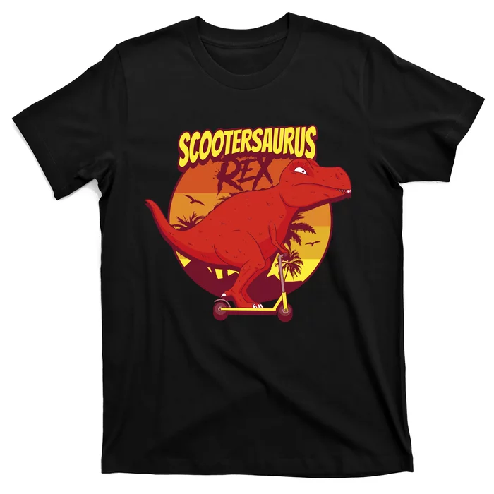 Scootersaurus Rex Dinosaur T-Shirt