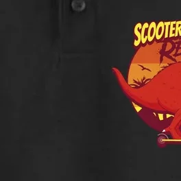 Scootersaurus Rex Dinosaur Dry Zone Grid Performance Polo