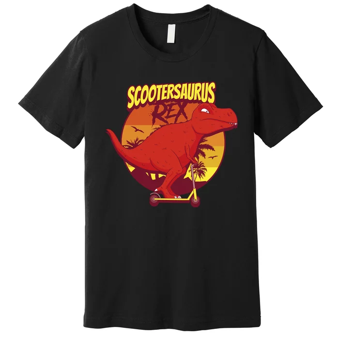 Scootersaurus Rex Dinosaur Premium T-Shirt