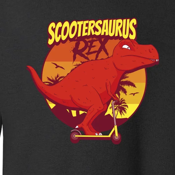 Scootersaurus Rex Dinosaur Toddler Sweatshirt