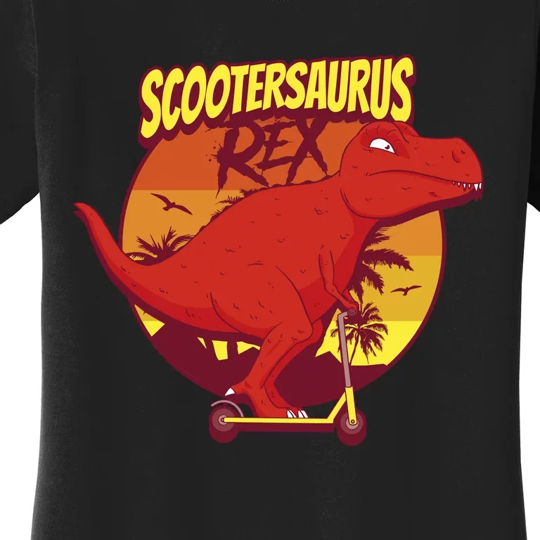 Scootersaurus Rex Dinosaur Women's T-Shirt