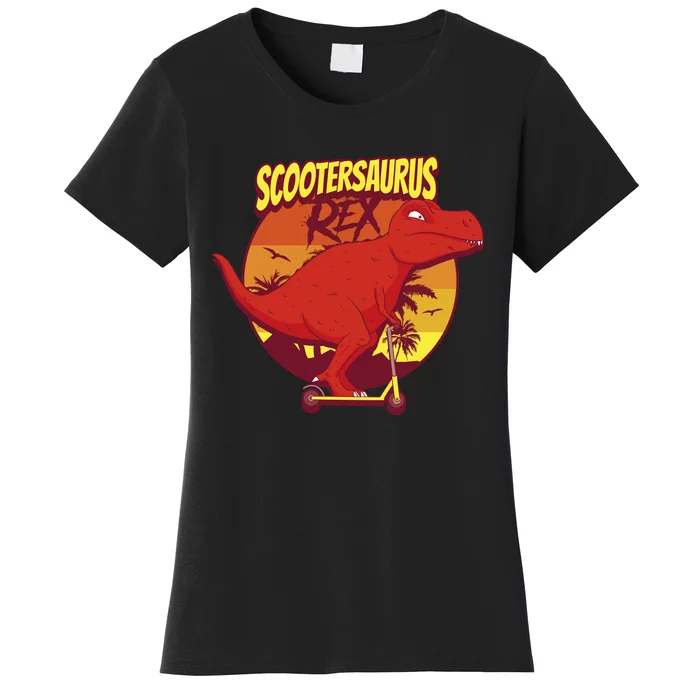 Scootersaurus Rex Dinosaur Women's T-Shirt