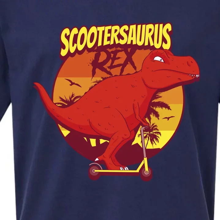 Scootersaurus Rex Dinosaur Sueded Cloud Jersey T-Shirt