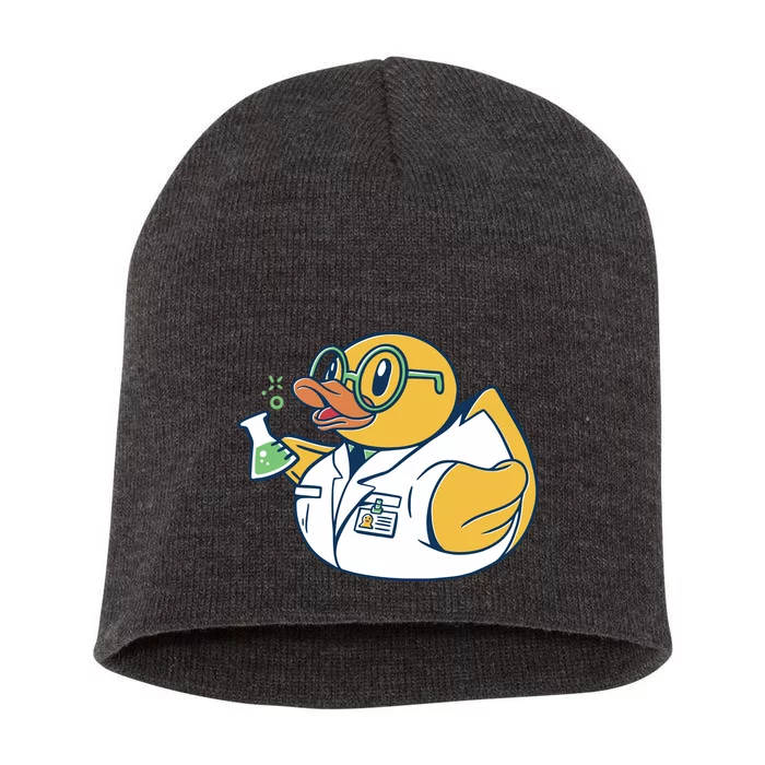 Scientist Rubber Duck Chemist Short Acrylic Beanie