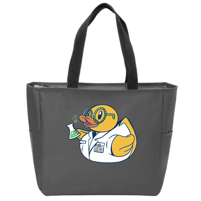 Scientist Rubber Duck Chemist Zip Tote Bag